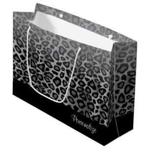 Gray Leopard Animal Print Groot Cadeauzakje