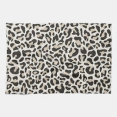 Gray Leopard Print Retro Kitchen Toweldoeken Theedoek (Horizontaal)