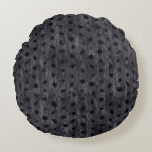 Gray Leopard Rond Kussen