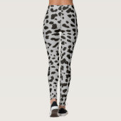 Gray Leopard Safari Print Leggings (Achterkant)