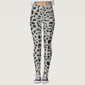 Gray Leopard Safari Print Leggings (Voorkant)