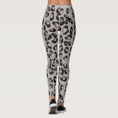Gray Leopard Safari Print Leggings (Achterkant)