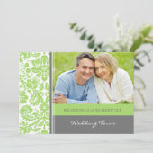 Gray Limoen Foto Wedding Vow Renewal Uitnodiging (Staand voorkant)