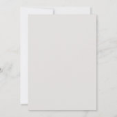 Gray Line Art Flowers Elegant Wedding Kaart (Achterkant)