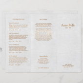 Gray Linen Hair Salon Spa TriFold Brochure (Voorkant / Achterkant)
