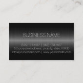 Gray Luxury Stainless Metal Monogram Visitekaartje (Achterkant)