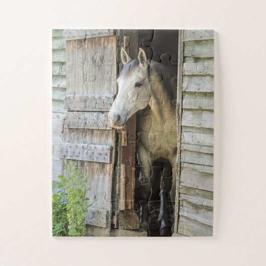 Gray Mare Horse and Barn Oversize Jigzaag Puzzle Legpuzzel (Verticaal)