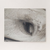 Gray Mare Horse, dichtbij oog Legpuzzel (Horizontaal)