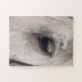Gray Mare Horse, dichtbij oog Legpuzzel (Horizontaal)