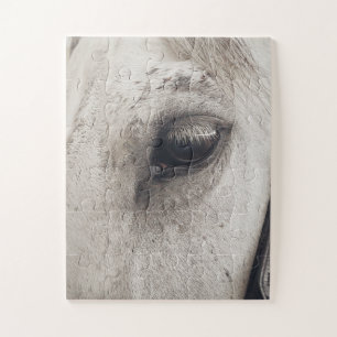 Gray Mare Horse, dichtbij oog Legpuzzel