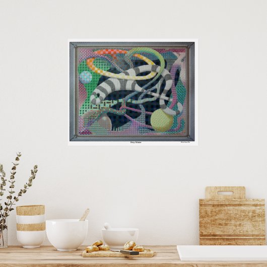 Gray Matt Creative Artwork Poster psychédélique (Cuisine)