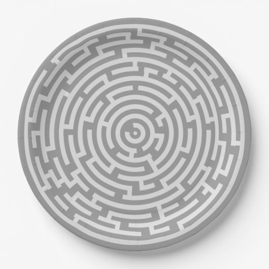 Gray Maze Papieren Bordje (Voorkant)