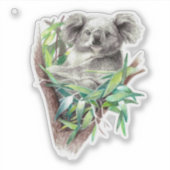 Gray mignon autocollant Koala (Devant)