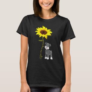 Gray Mini Schnauzer Mam geeft je mijn zonneschijn- T-shirt