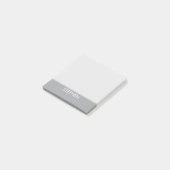 Gray minimalist custom name post-it® notes (Schuin)