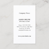 Gray Minimalist Monogram Attorney Visitekaartje (Achterkant)