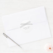 Gray Modern Deco Wedding Stickers (Envelop)