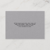 Gray Modern Trendy Charming Minimalist Visitekaartje (Achterkant)