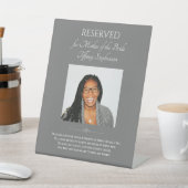 Gray Moeder van Bride Foto Wedding Memorial Chairm Reclamebord Met Voetstuk (Insitu)