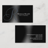 Gray Monogram Consultant Visitekaartje (Voorkant / Achterkant)