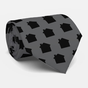 Gray Monogram Contractor Architect Stropdas