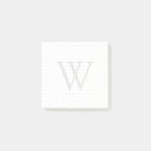Gray Monogram Dot Grid Post-it® Notes (Voorkant)