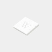 Gray Monogram Dot Grid Post-it® Notes (Schuin)
