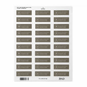 Gray Monogram Labels (Full Sheet)