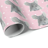 Gray Mouse op Polka Dots Cadeaupapier (Rol Hoek)