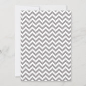 Gray Mustache Chevron Birthday Party Kaart (Achterkant)