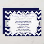 Gray Navy Chevron Kaart (Voorkant / Achterkant)