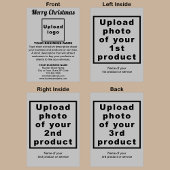 Gray | Noël | Business | Carte double pour fêtes a