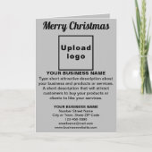 Gray | Noël | Business | Carte double pour fêtes a (Devant)