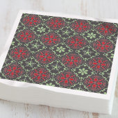 Gray Nordic Snowflake Winter Pattern Rustic Servet