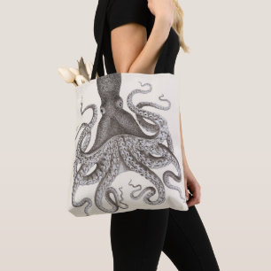 Gray Octopus Illustratie Draagtas