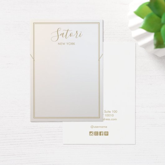 Gray Ombre Signature Ketting Bracelet display Visitekaartje (Bureau)