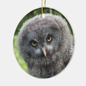 GRAY OWL KERAMISCH ORNAMENT (Links)