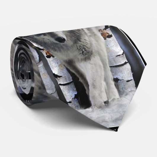 Gray Pack Wolf Wildlife Cravate (Roulé)