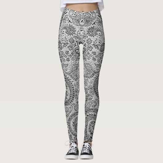 GRAY PAISLEY LEGGINGS (Voorkant)