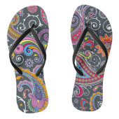 Gray Paisley Pattern Teenslippers (Voetbed)