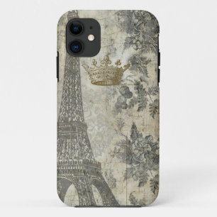 Gray Parisian Collage iPhone 11 Hoesje
