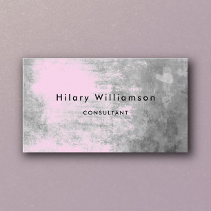 Gray Pastel Roze Grunge Textuur Feminine Visitekaartje