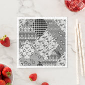 Gray Patchwork Patchwork Patroon Servet (Insitu)