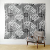 Gray Patchwork Patchwork Patroon Wandkleed (In Situ (horizontaal))
