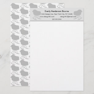 Gray Patroonstoel voor midden-eeuwen Silhouette