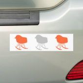 Gray Patroonstoel voor midden-eeuwen Silhouette Bumpersticker (Op auto)