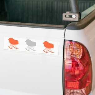 Gray Patroonstoel voor midden-eeuwen Silhouette Bumpersticker