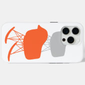 Gray Patroonstoel voor midden-eeuwen Silhouette Case-Mate iPhone Case (Achterkant (horizontaal))