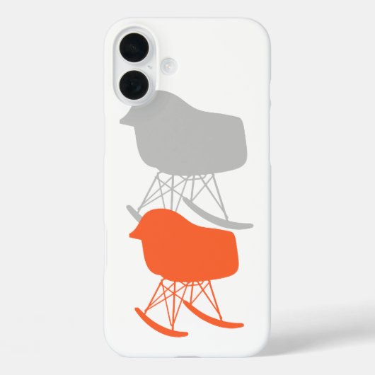 Gray Patroonstoel voor midden-eeuwen Silhouette Case-Mate iPhone Case (Achterkant)