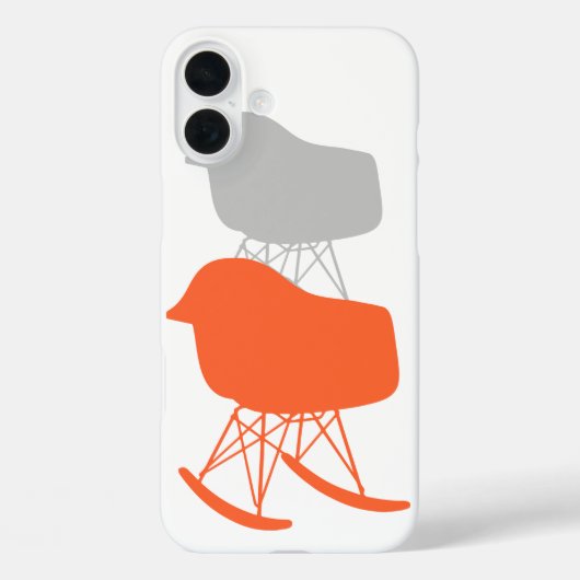 Gray Patroonstoel voor midden-eeuwen Silhouette Case-Mate iPhone Case (Achterkant)
